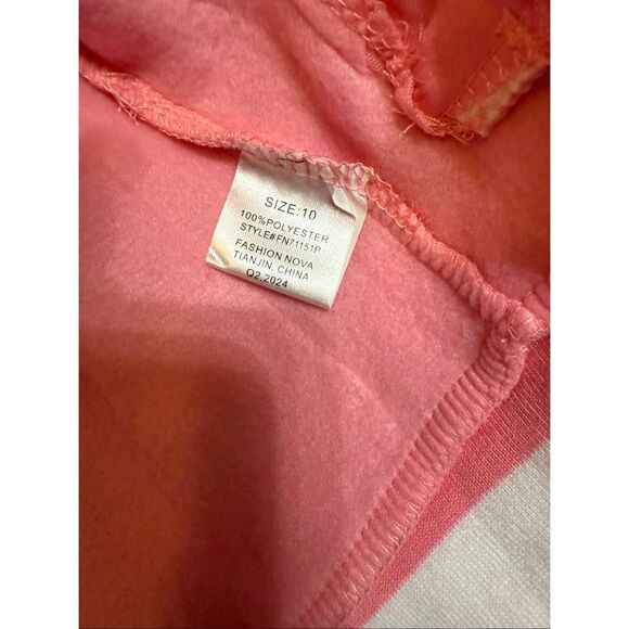 Nova Kids Girls Button-up Mini Bronx Shawty Varsity Bomber Jacket Pink Sz 10 NWT - Picture 9 of 12